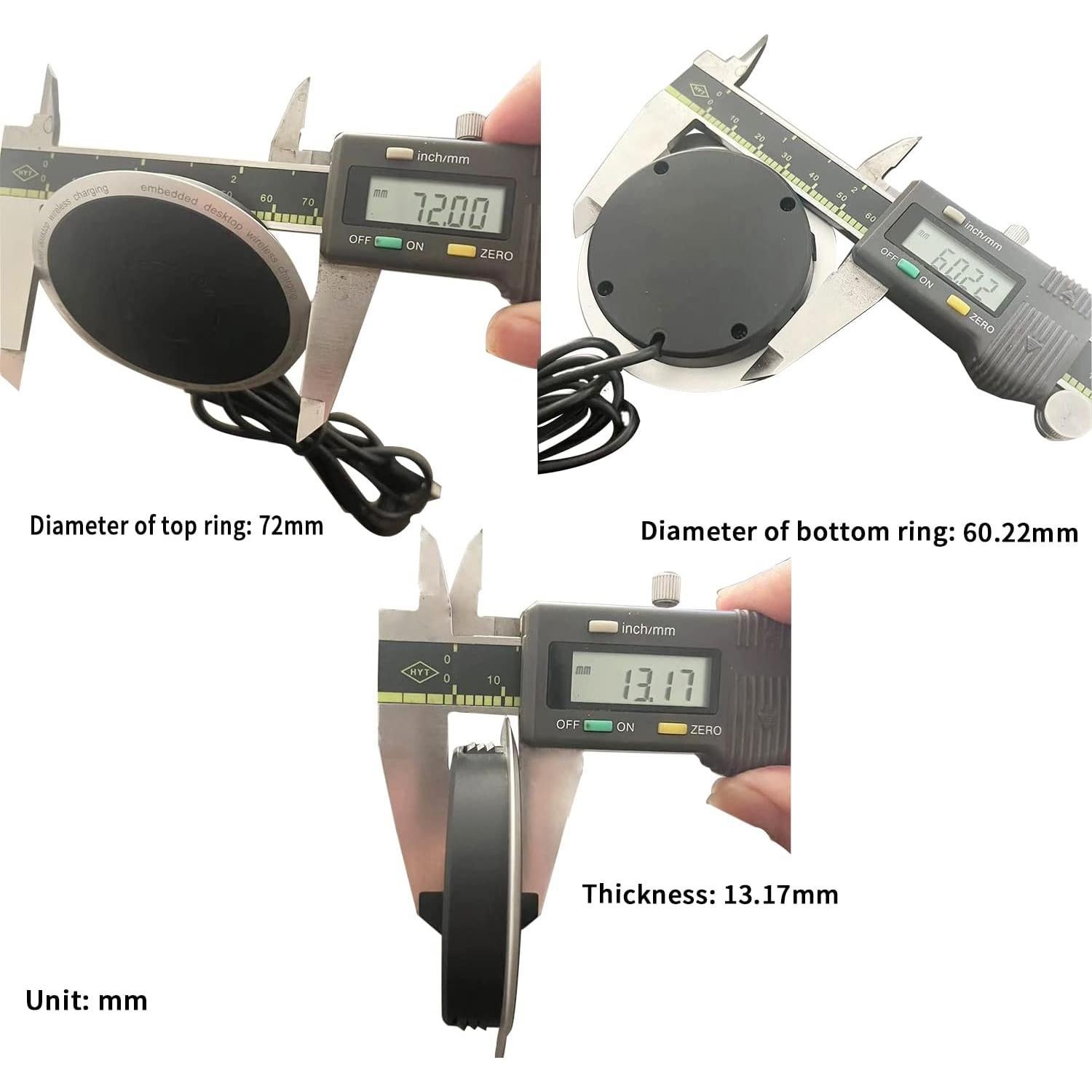 Cargador Inalámbrico Empotrado YMY W2 QI 15W para iPhone y Samsung