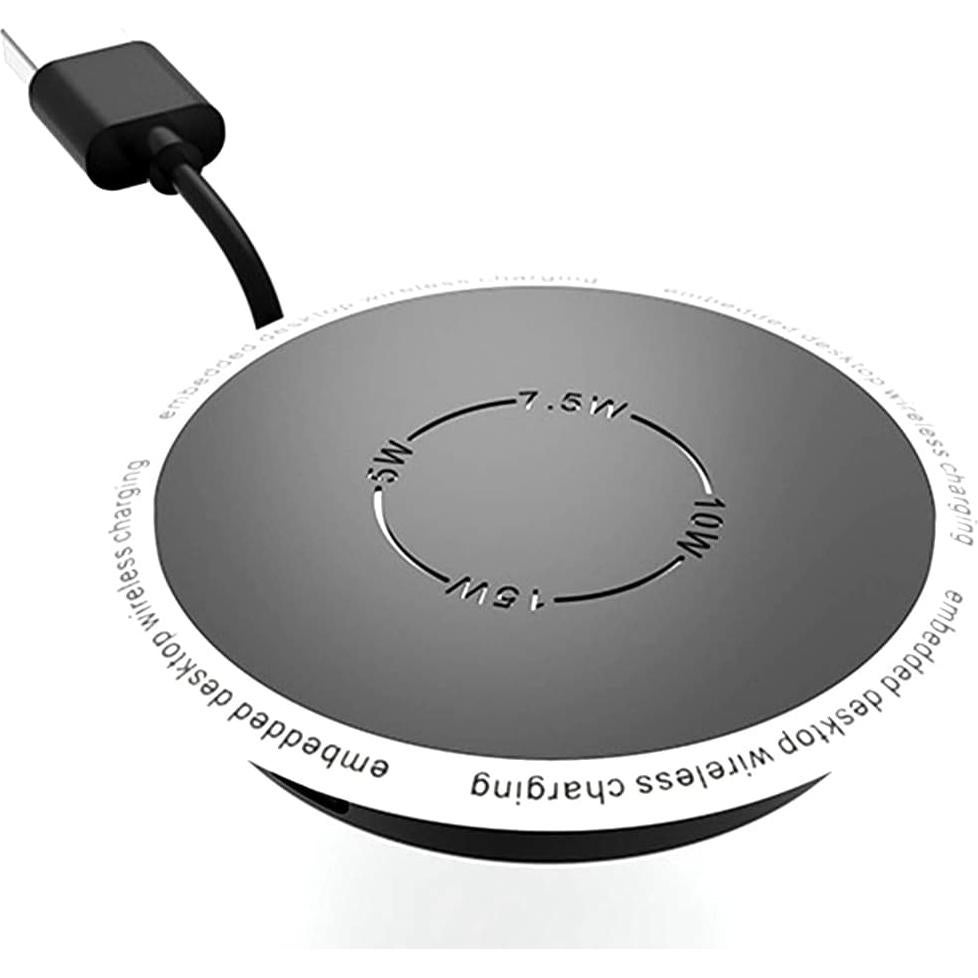 Cargador Inalámbrico Empotrado YMY W2 QI 15W para iPhone y Samsung