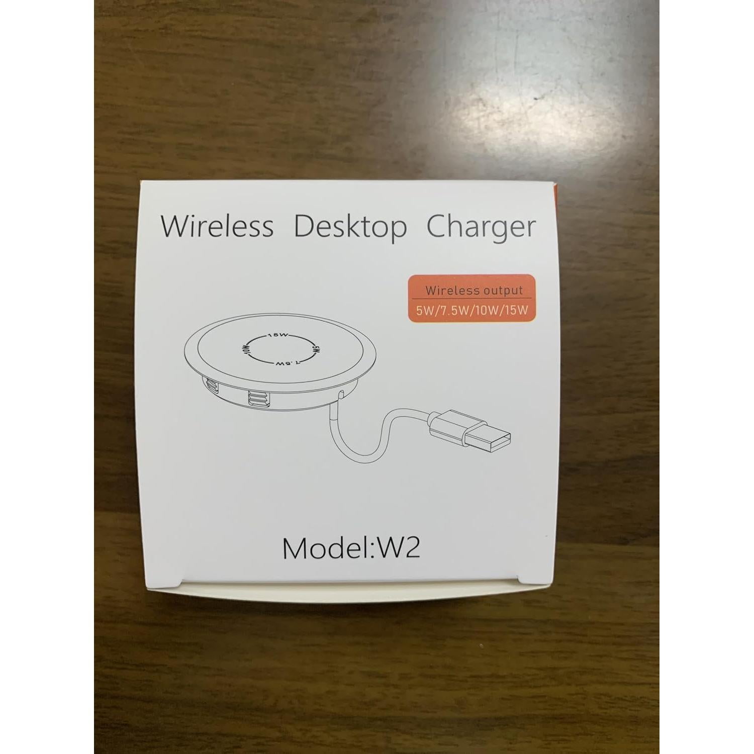 Cargador Inalámbrico Empotrado YMY W2 QI 15W para iPhone y Samsung