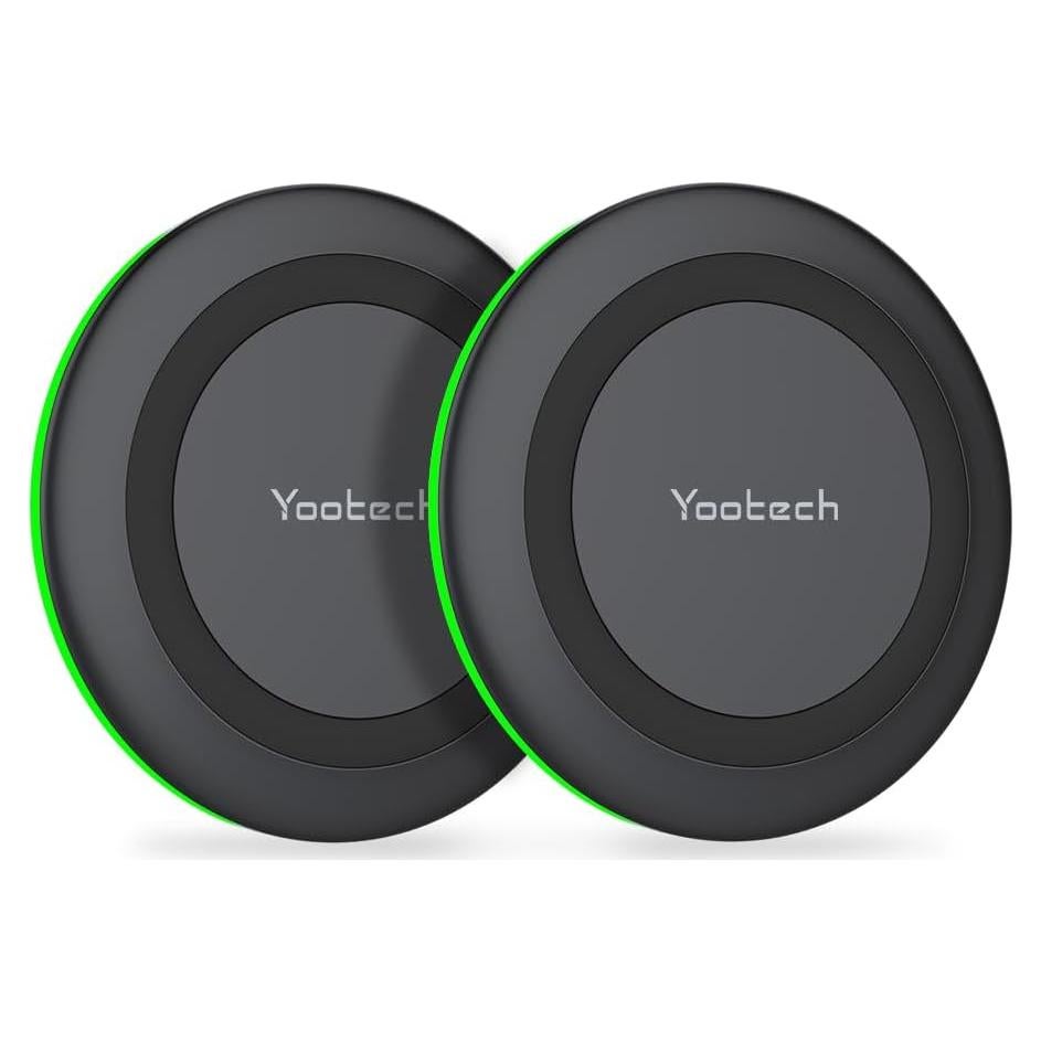 Cargador Inalámbrico Yootech 10W 2 Pack para iPhone y Samsung