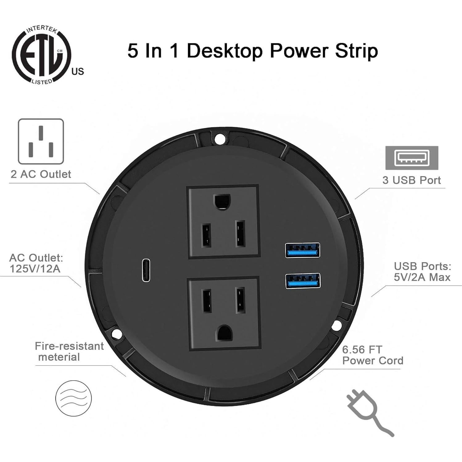 Toma de Corriente Empotrada Zeexant 65W USB-C 3 Pulgadas