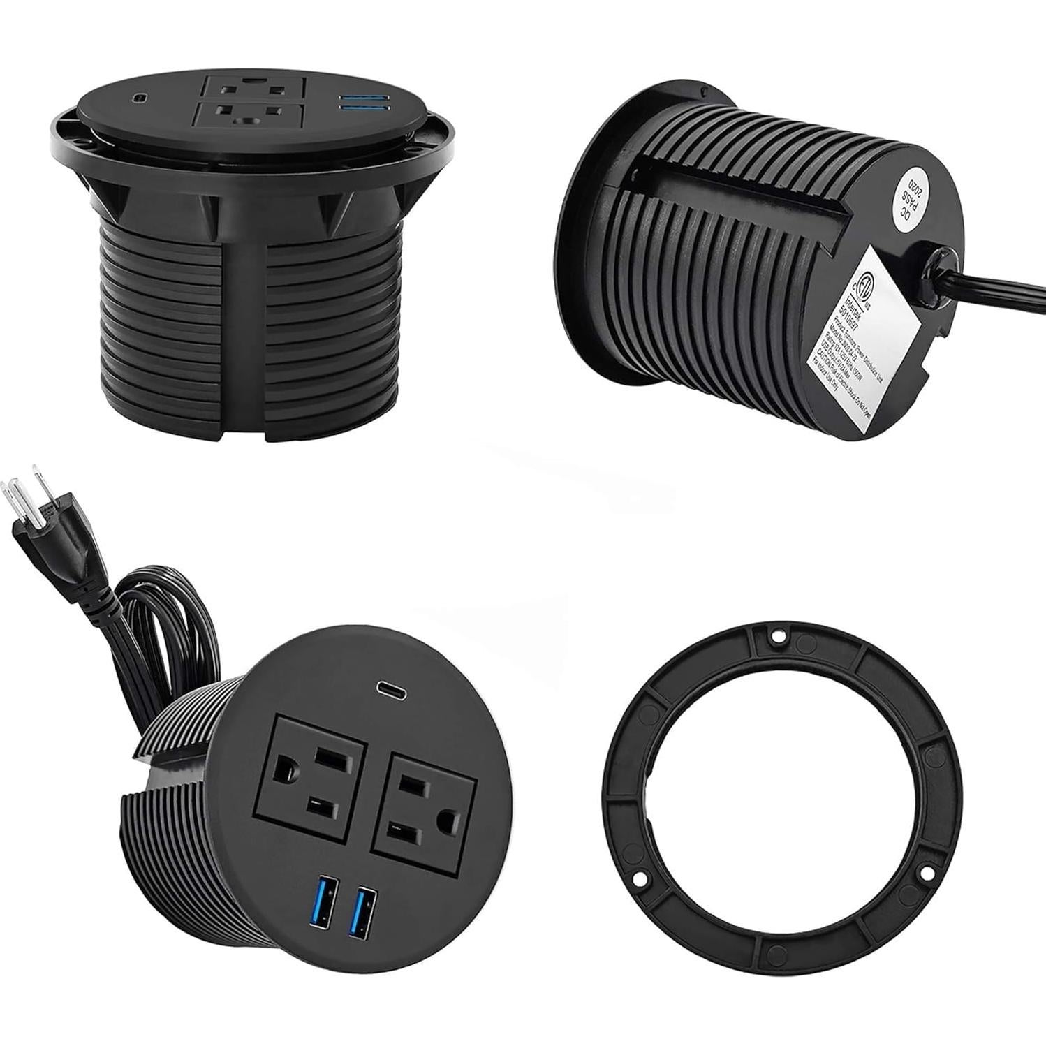 Toma de Corriente Empotrada Zeexant 65W USB-C 3 Pulgadas