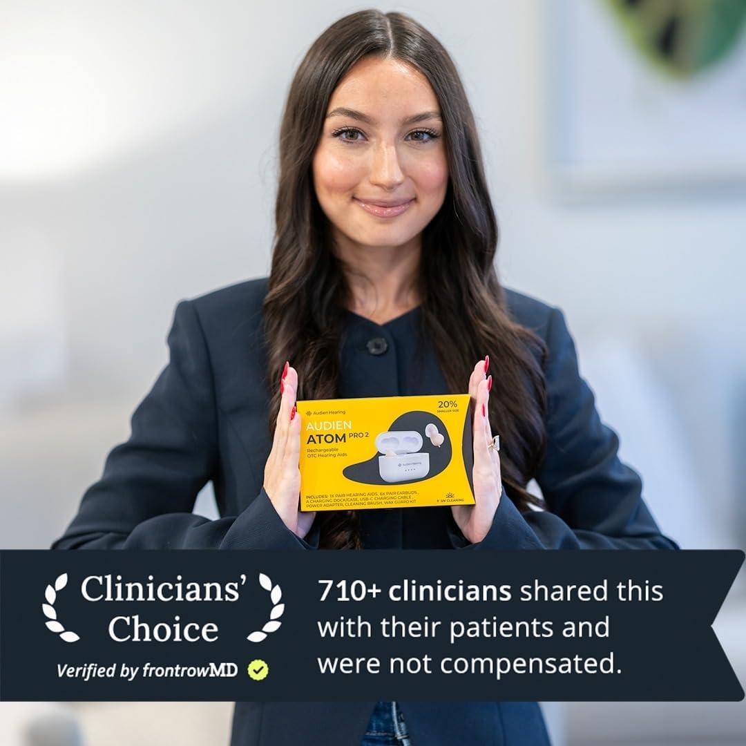 Audífono Inalámbrico Audien ATOM PRO 2 con Carga UV