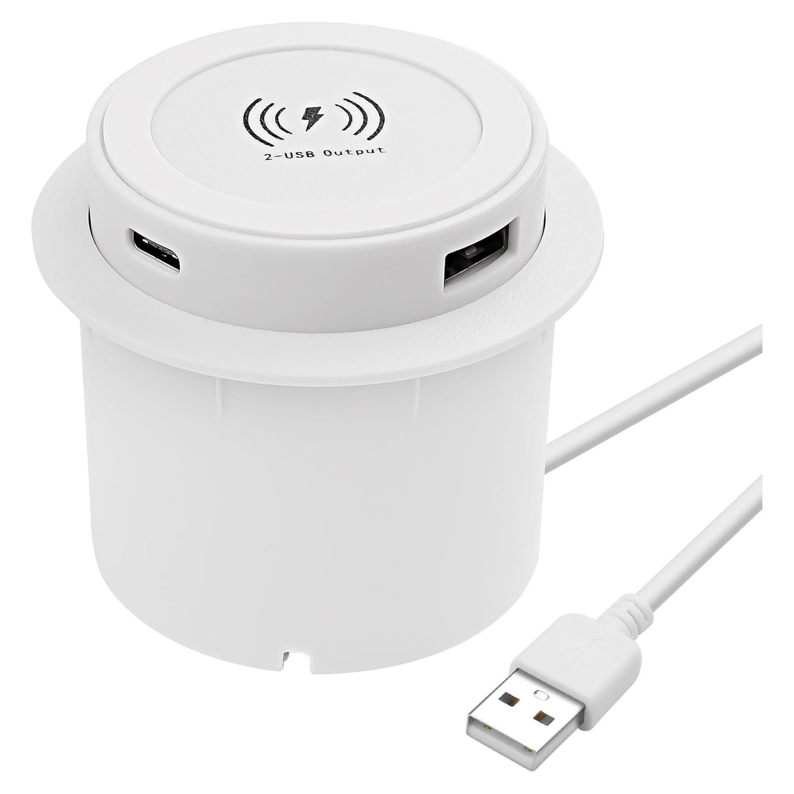 Cargador Inalámbrico 3-en-1 XMSJSIY 10W USB A/C Integrado