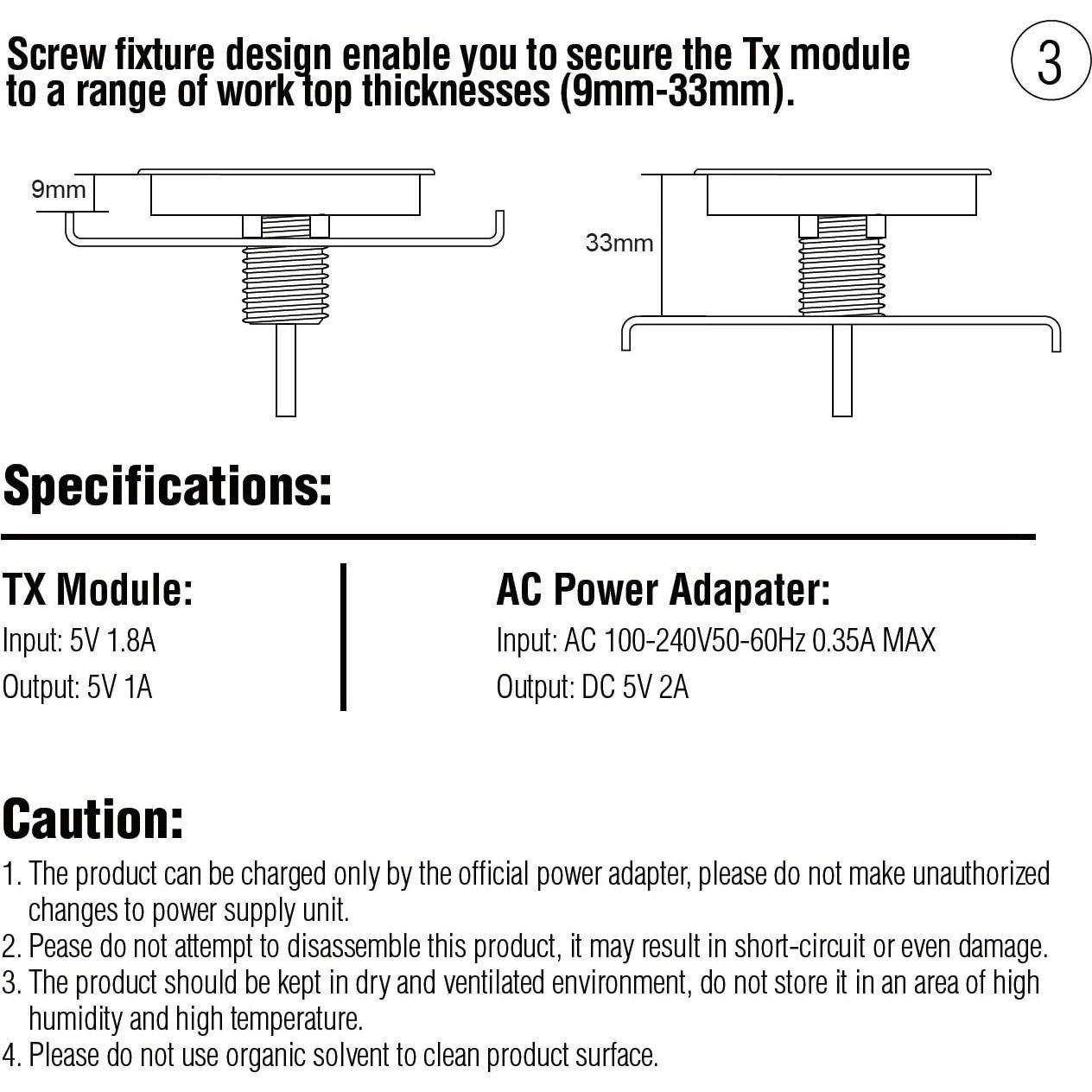 Almohadilla de Carga Inalámbrica NTW AirEnergy para Muebles
