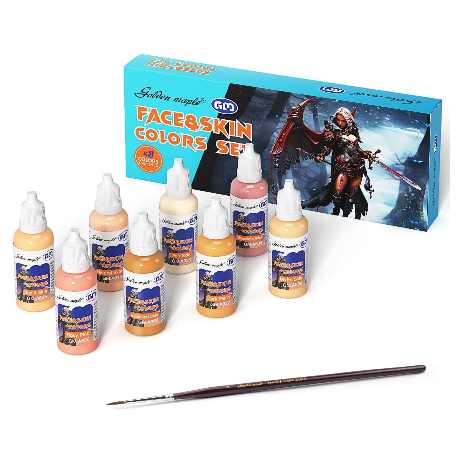 Juego de Pintura Acrílica Golden Maple 8 Colores Tono Piel