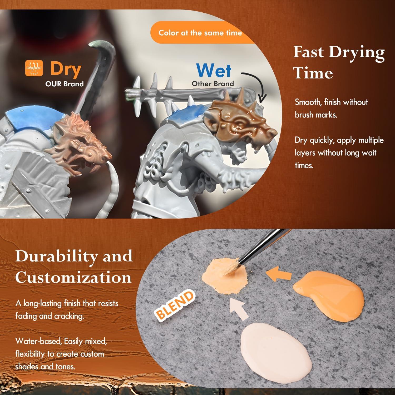 Juego de Pintura Acrílica Golden Maple 8 Colores Tono Piel