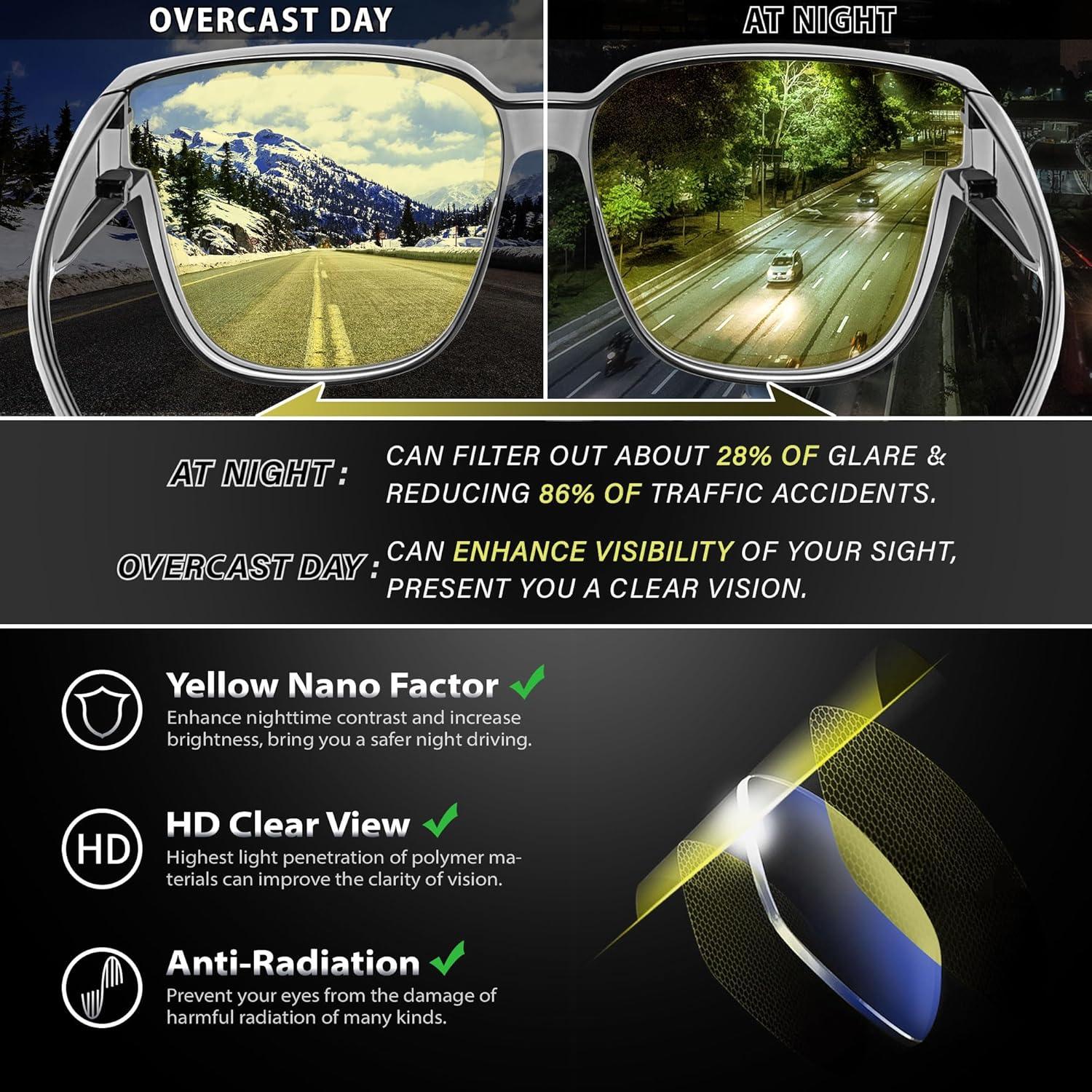 Gafas de Visión Nocturna URUMQI para Mujeres, Antirreflejo HD