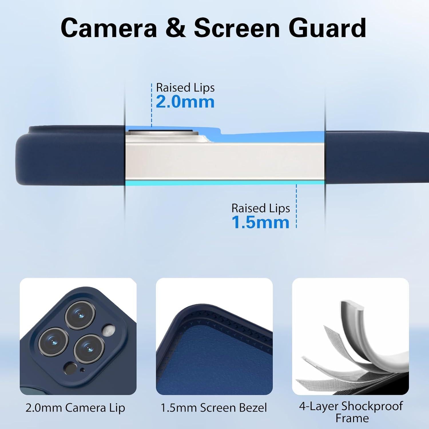 Funda Silicona Luyxcaze iPhone 12 Pro Max 6.7" Azul