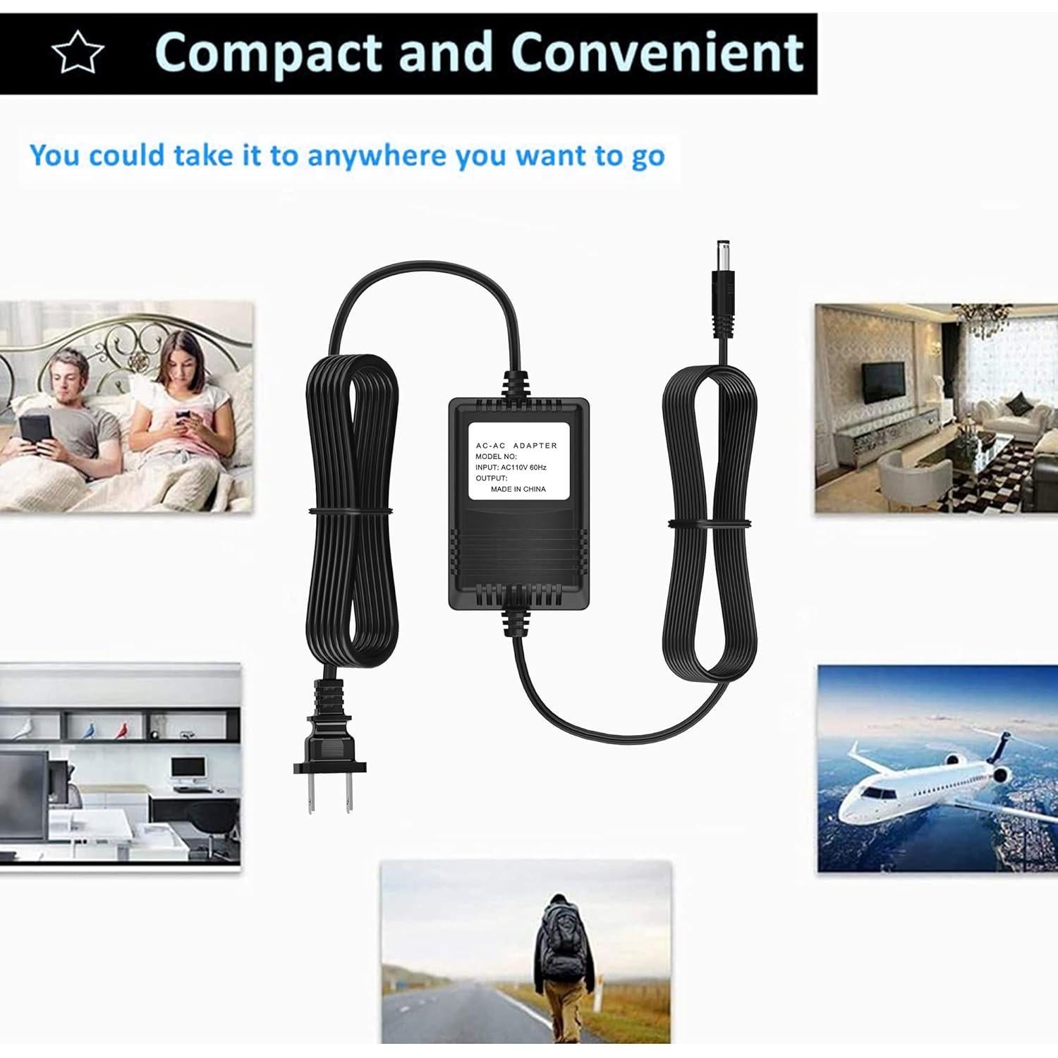 Cargador Adaptador CA CJP-Geek 12V 750mA para Cerca Invisible