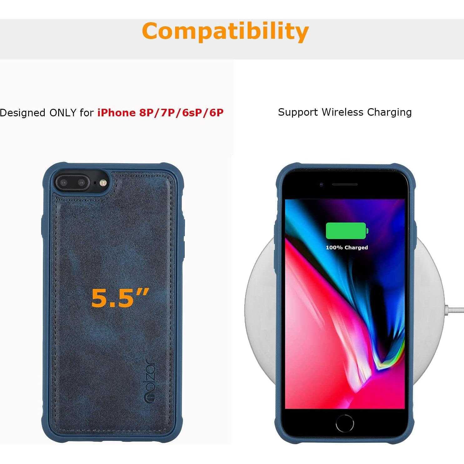 Funda Molzar MAG para iPhone 8 Plus/7 Plus/6 Plus - Azul