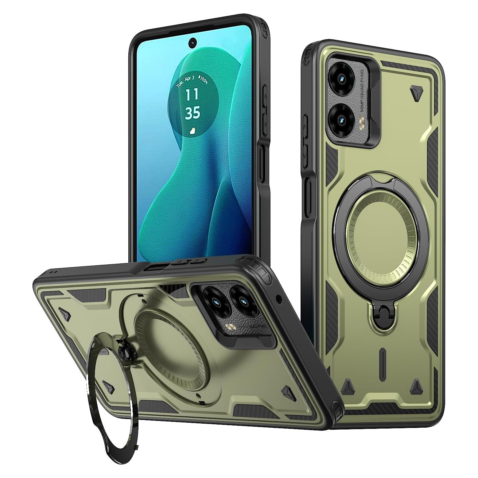 Funda para Moto Edge 5G 2024 COTDINFOR Verde con Soporte