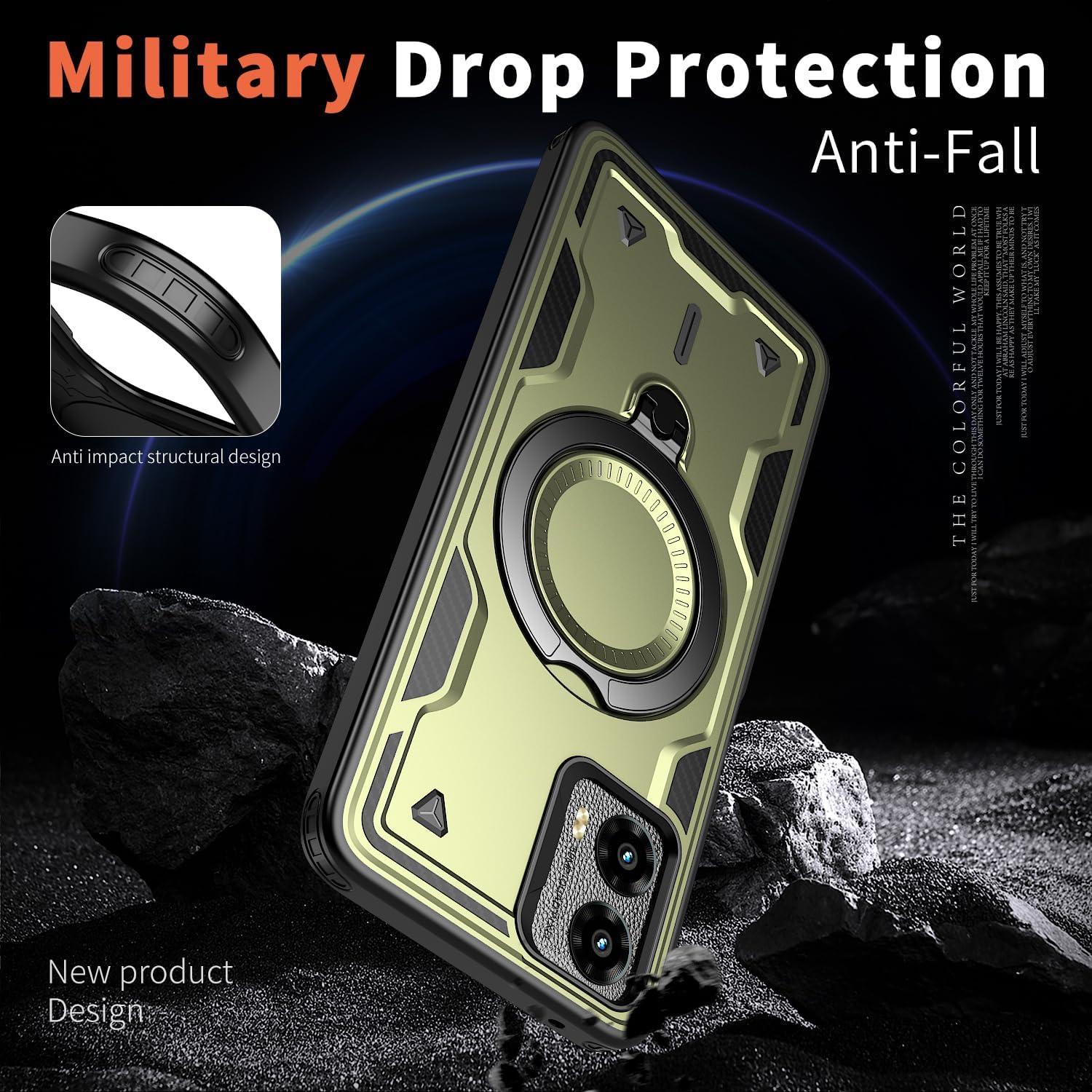 Funda para Moto Edge 5G 2024 COTDINFOR Verde con Soporte