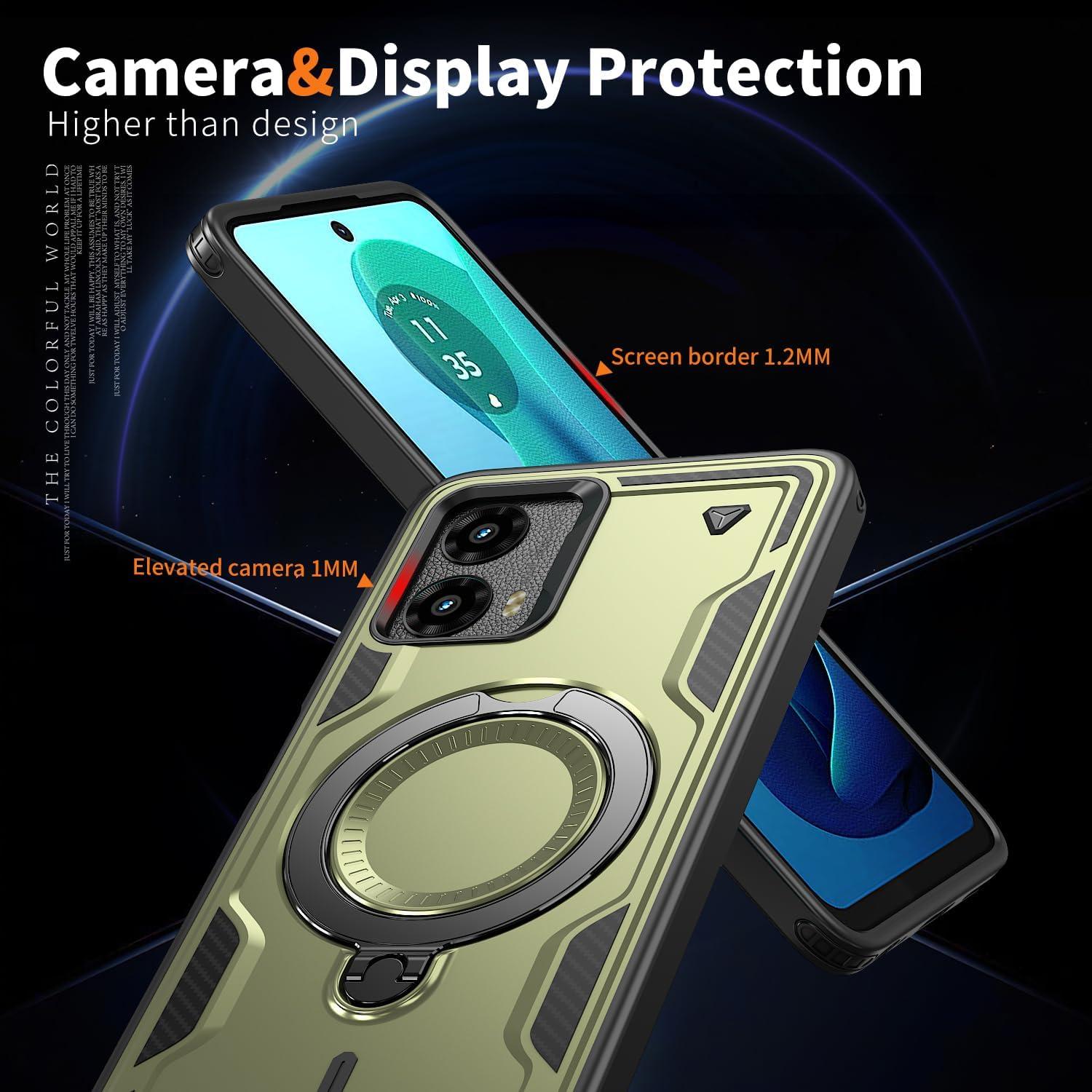 Funda para Moto Edge 5G 2024 COTDINFOR Verde con Soporte