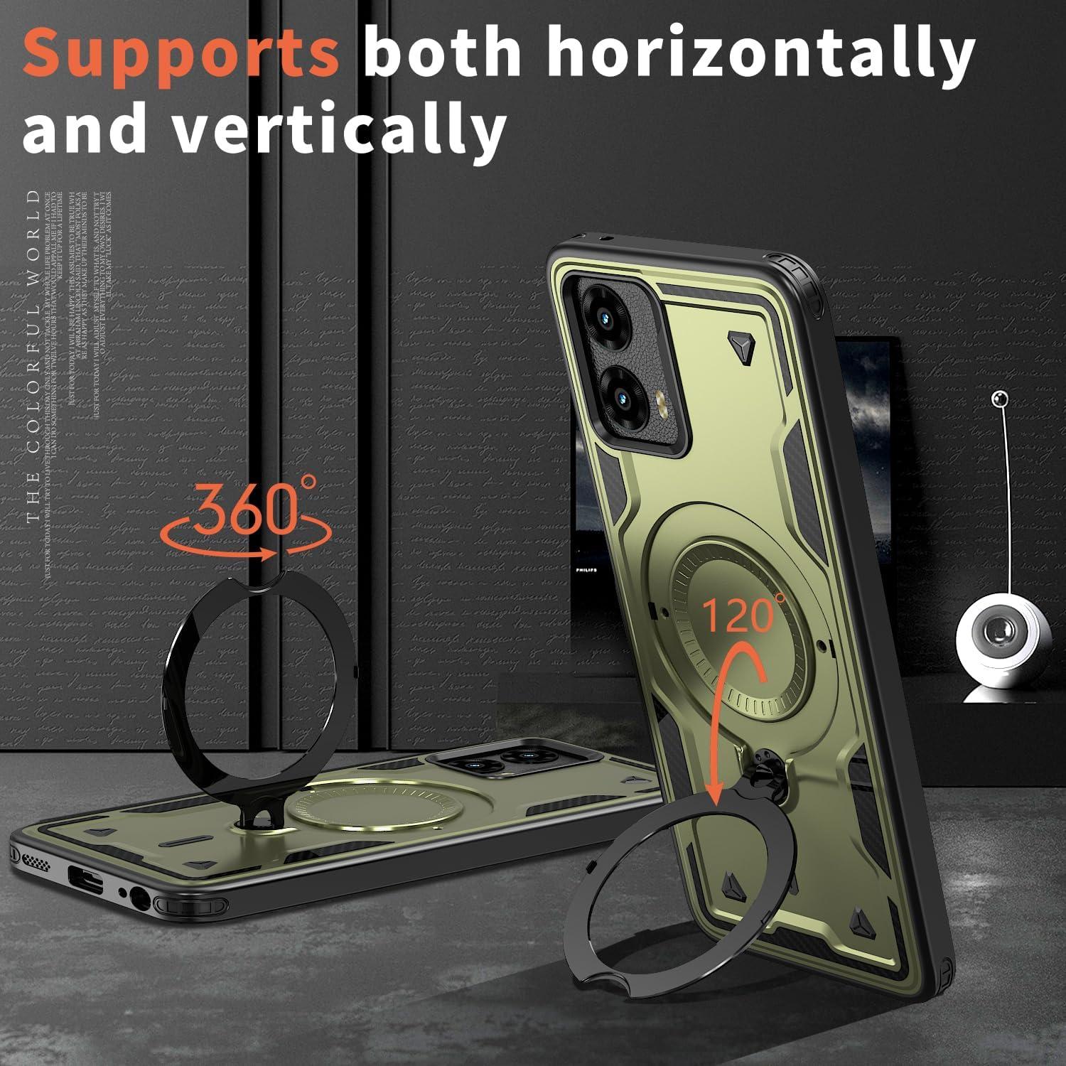 Funda para Moto Edge 5G 2024 COTDINFOR Verde con Soporte