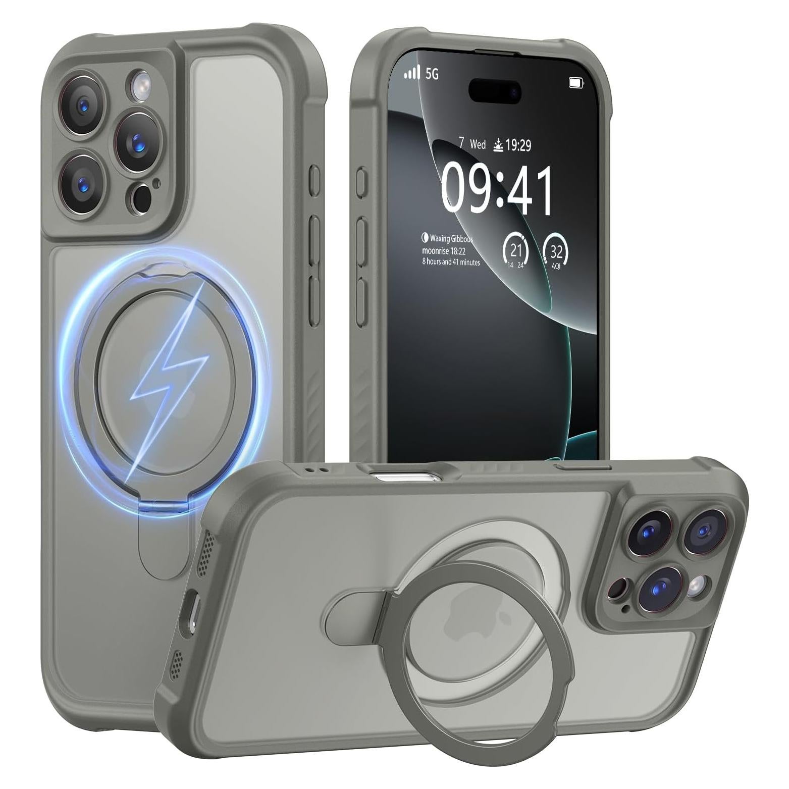 Funda MOCCA iPhone 16 Pro Max Magnética Gris Titanio