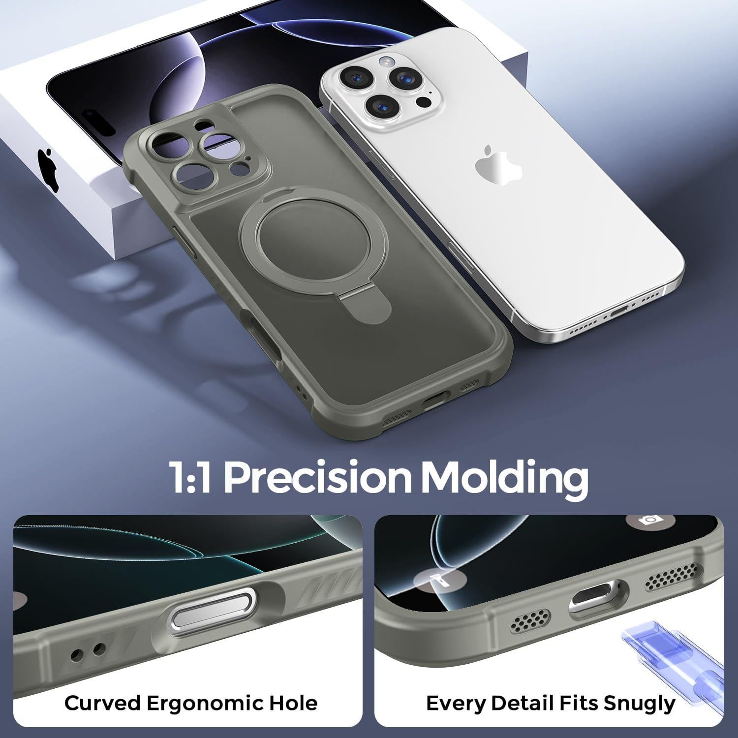 Funda MOCCA iPhone 16 Pro Max Magnética Gris Titanio