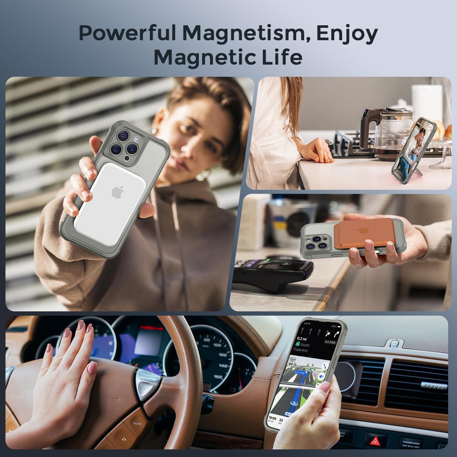 Funda MOCCA iPhone 16 Pro Max Magnética Gris Titanio