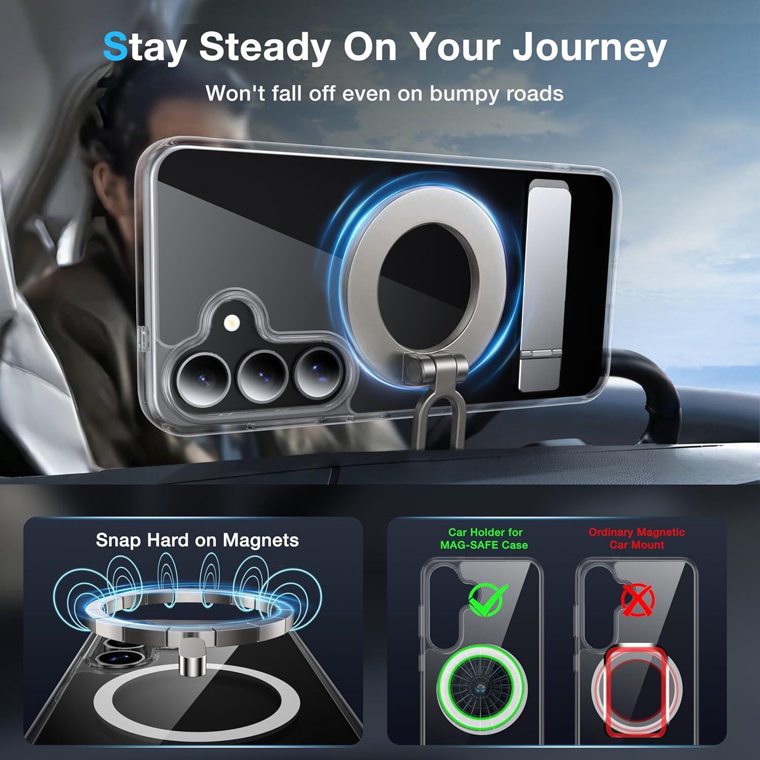 Funda Samsung Galaxy S25 FNDMIL Magnética Transparente