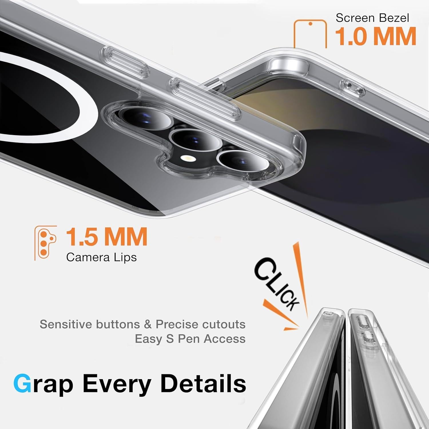 Funda Samsung Galaxy S25 FNDMIL Magnética Transparente