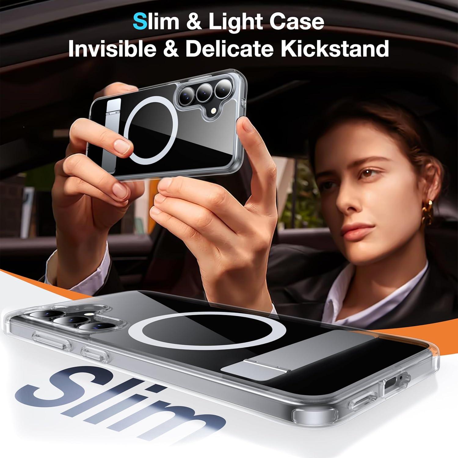 Funda Samsung Galaxy S25 FNDMIL Magnética Transparente