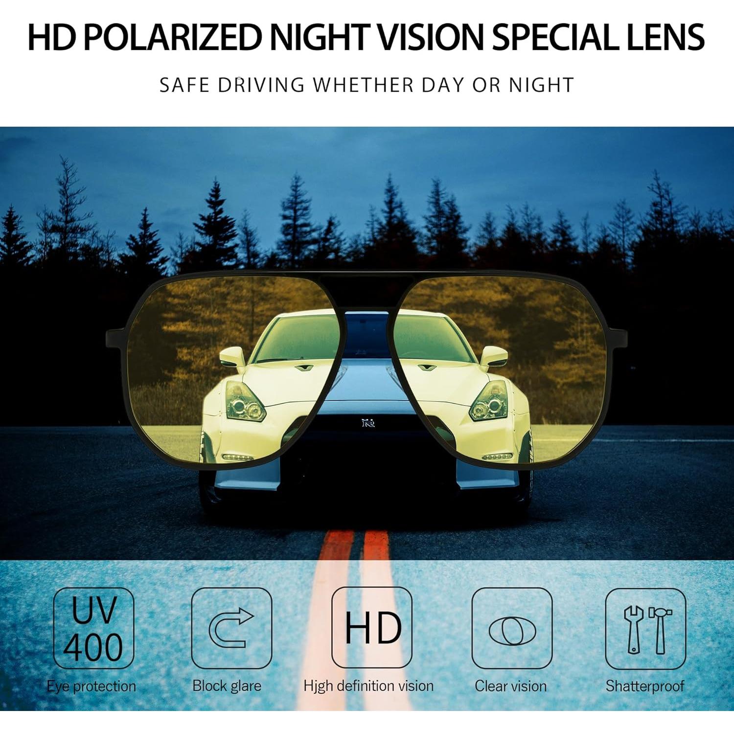 Gafas de sol SUNGAIT para conducir de noche, polarizadas