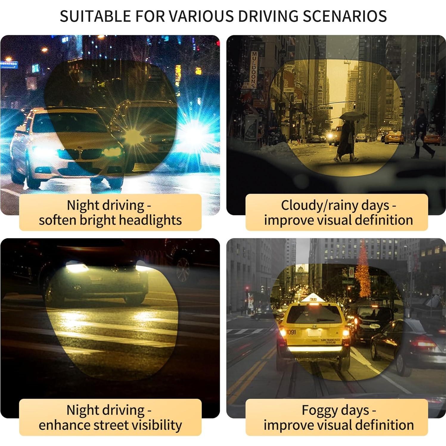 Gafas de sol SUNGAIT para conducir de noche, polarizadas