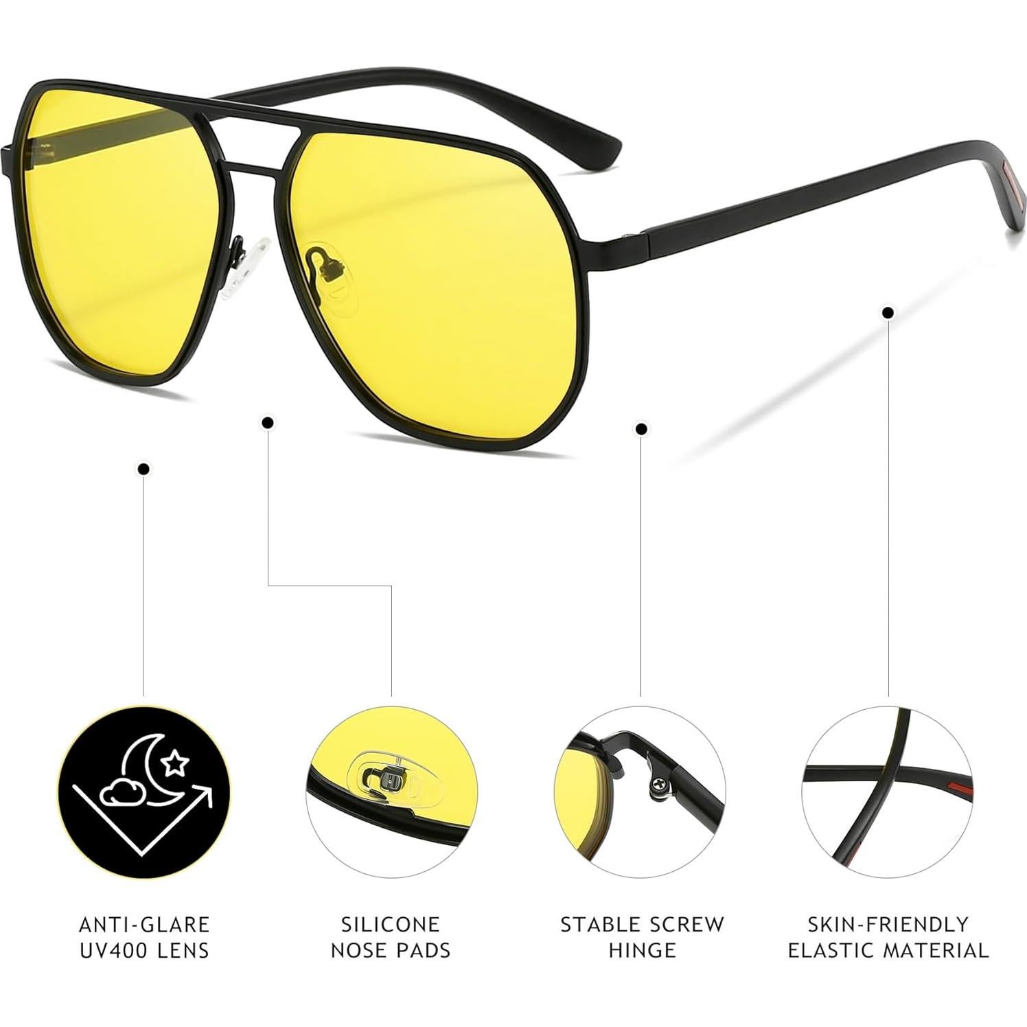 Gafas de sol SUNGAIT para conducir de noche, polarizadas