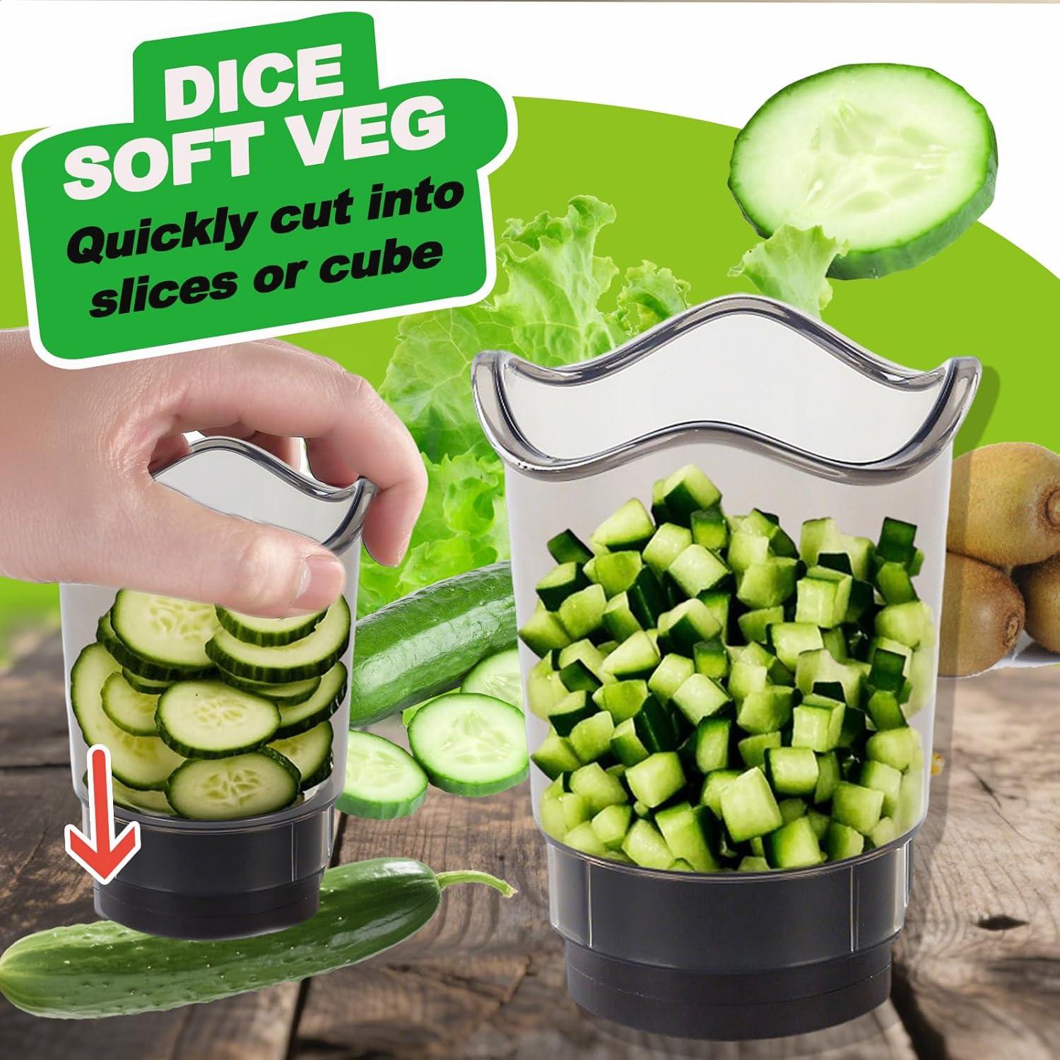 Cortador de Fresas NOVANO con 8 Cuchillas de Acero Inoxidable