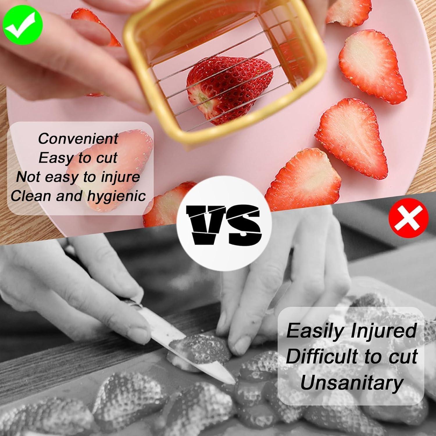 Cortadores de Frutas GZMAISULEE - 2 Piezas Acero Inoxidable