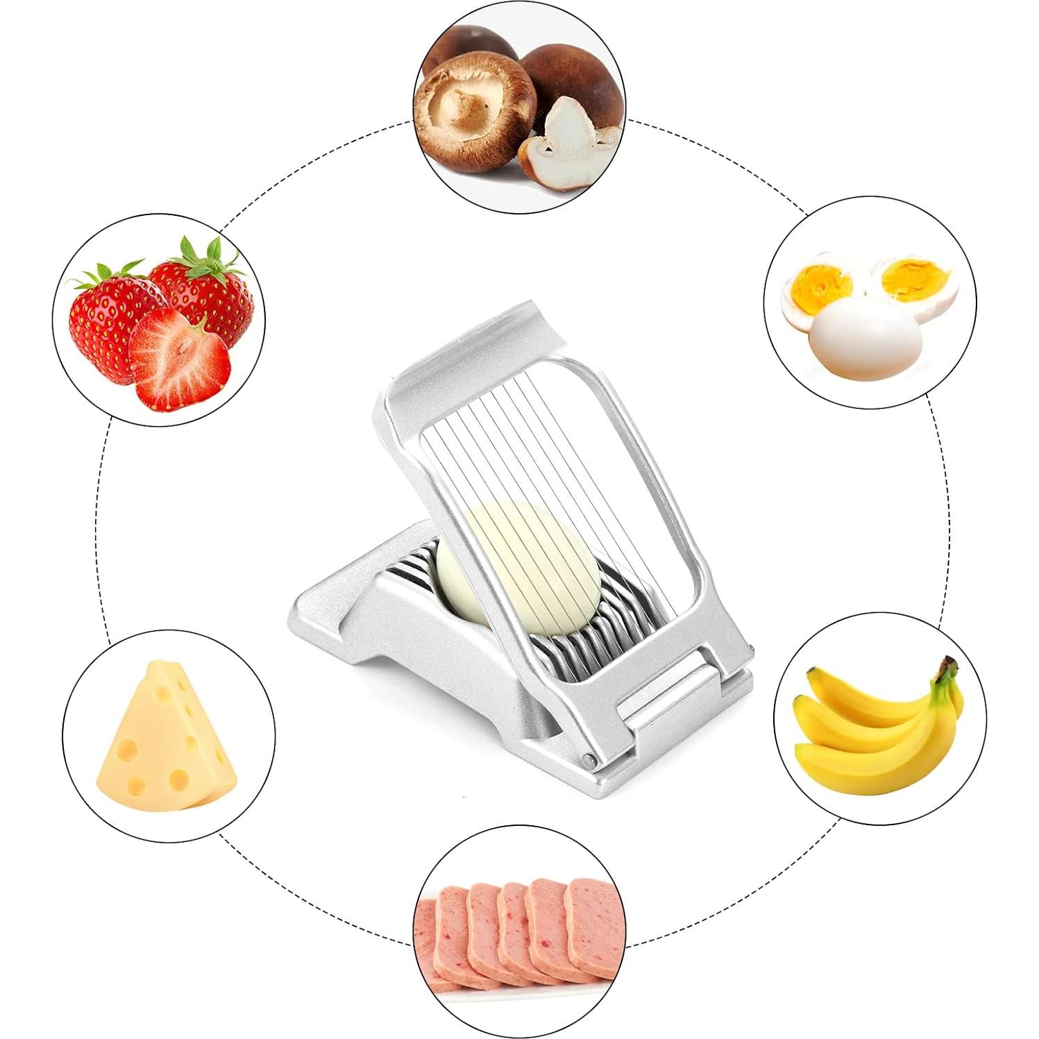 Cortador de Huevos y Frutas KABUDA - 2 Paquetes, Acero Inoxidable