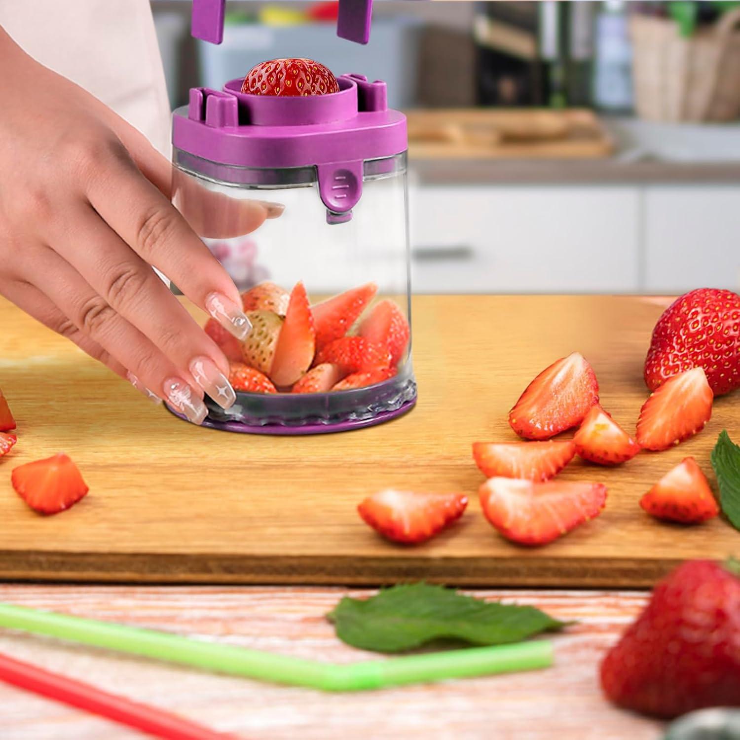 Cortador de Frutas CEHNCEH - Taza Cortadora de Tomates 2024