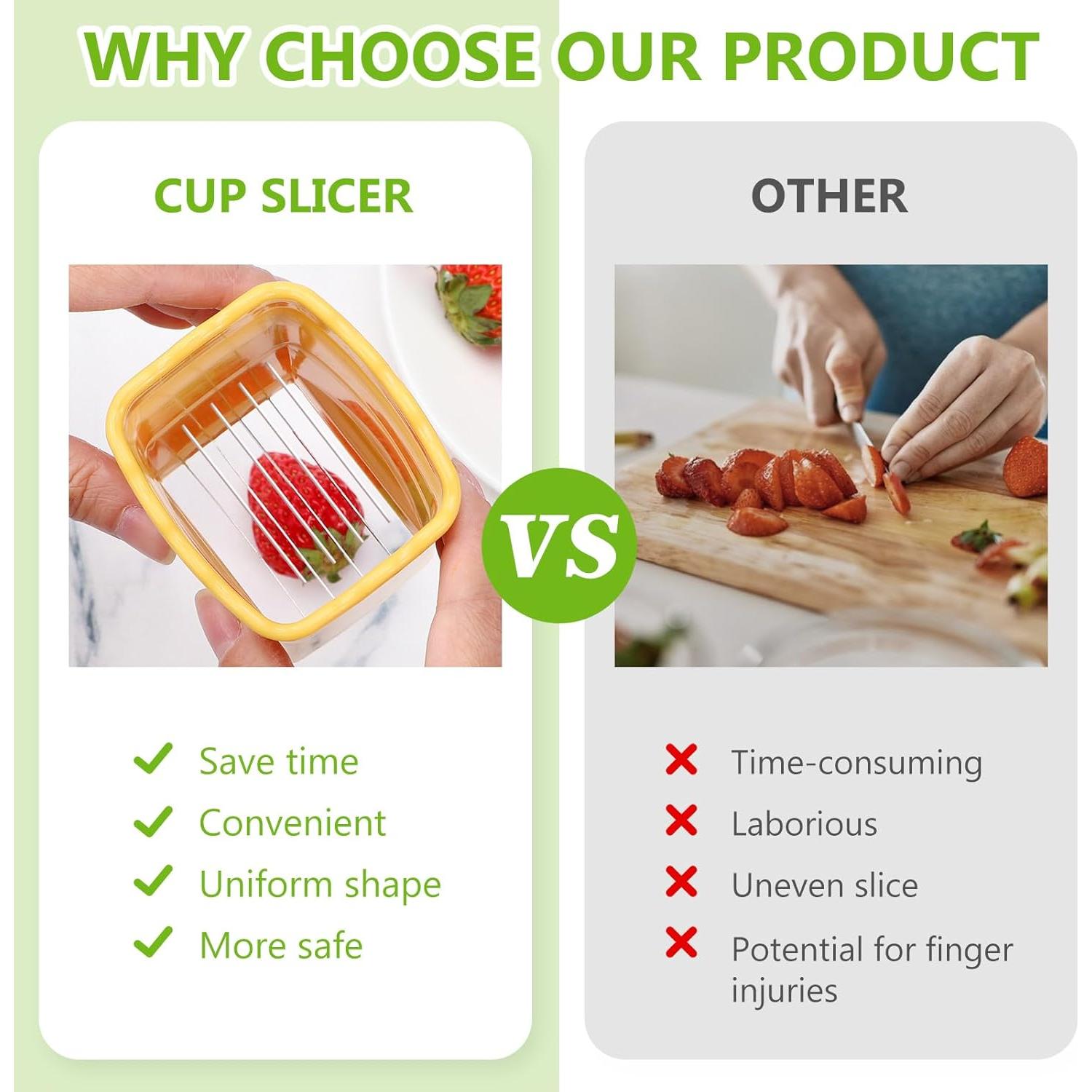 Cortador de Frutas y Verduras Iplusmile 3Pcs Acero Inoxidable