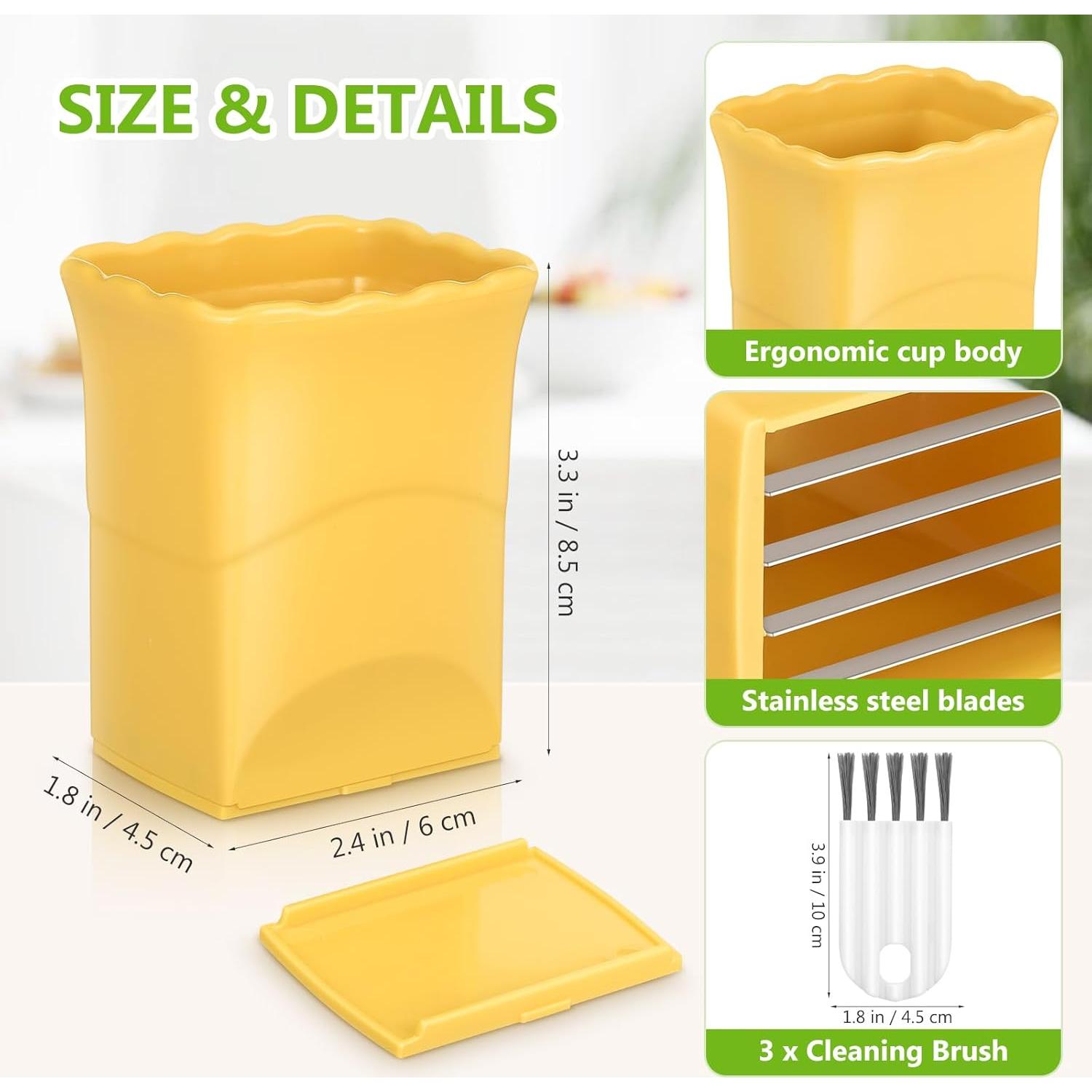 Cortador de Frutas y Verduras Iplusmile 3Pcs Acero Inoxidable