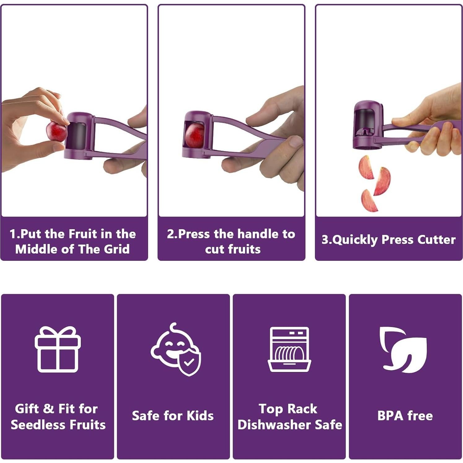 Cortador de Uvas PathVenture Acero Inoxidable 4 Piezas