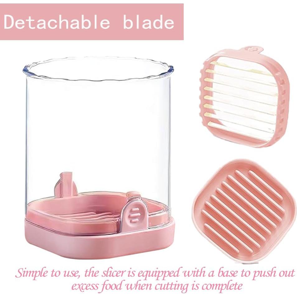 Cortador de Frutas Vyooxcy Rosa, Multiusos, Apto Lavavajillas