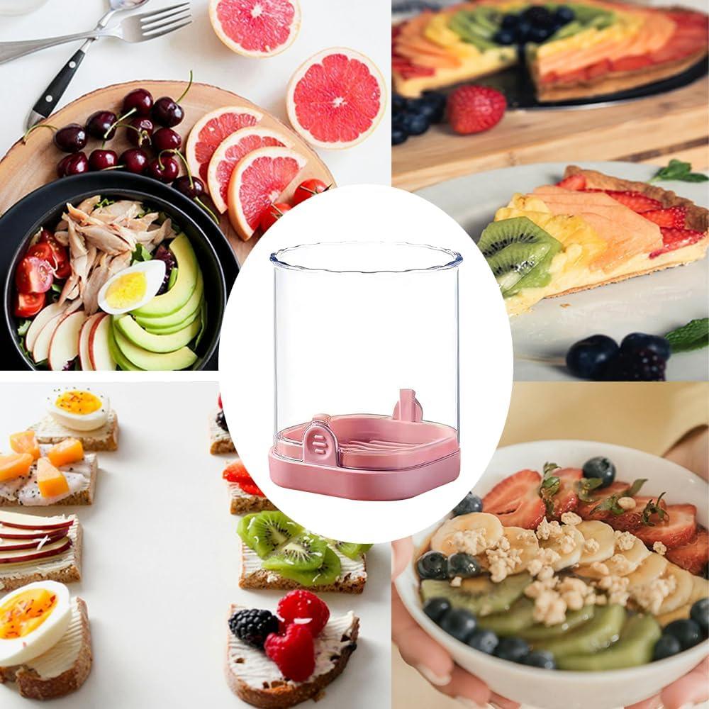 Cortador de Frutas Vyooxcy Rosa, Multiusos, Apto Lavavajillas