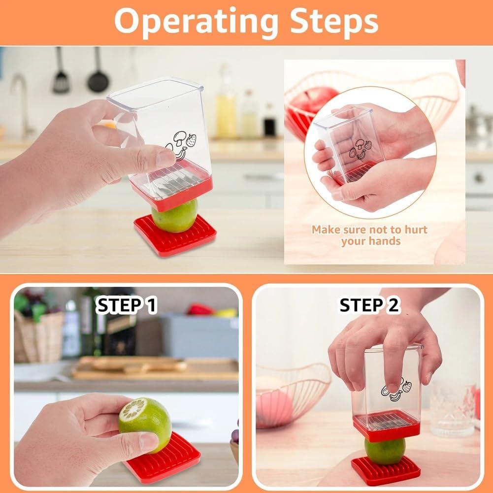 Cortador de Frutas Darfooper 3x3x10.7cm Acero Inoxidable