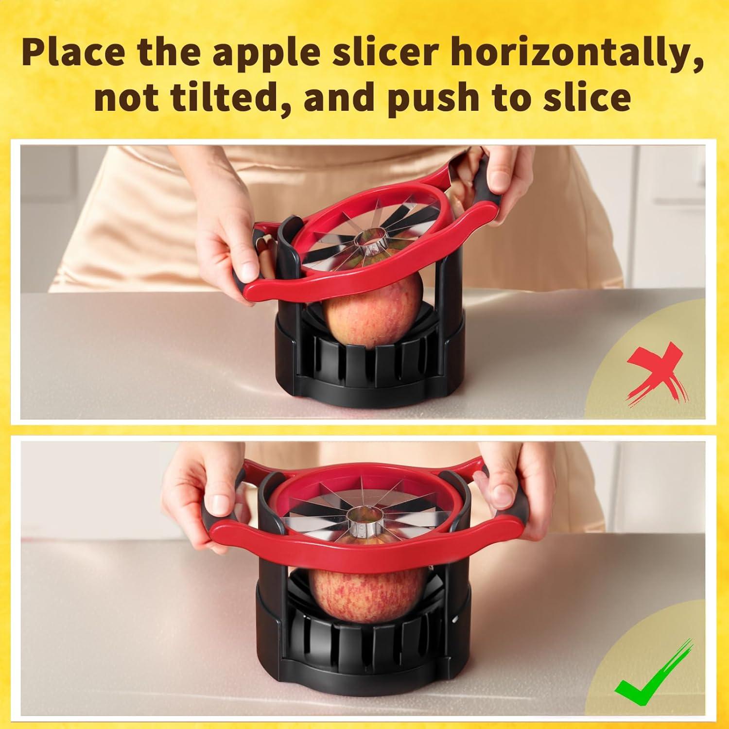 Cortador de Manzanas Newness 13 cm Acero Inoxidable Rojo