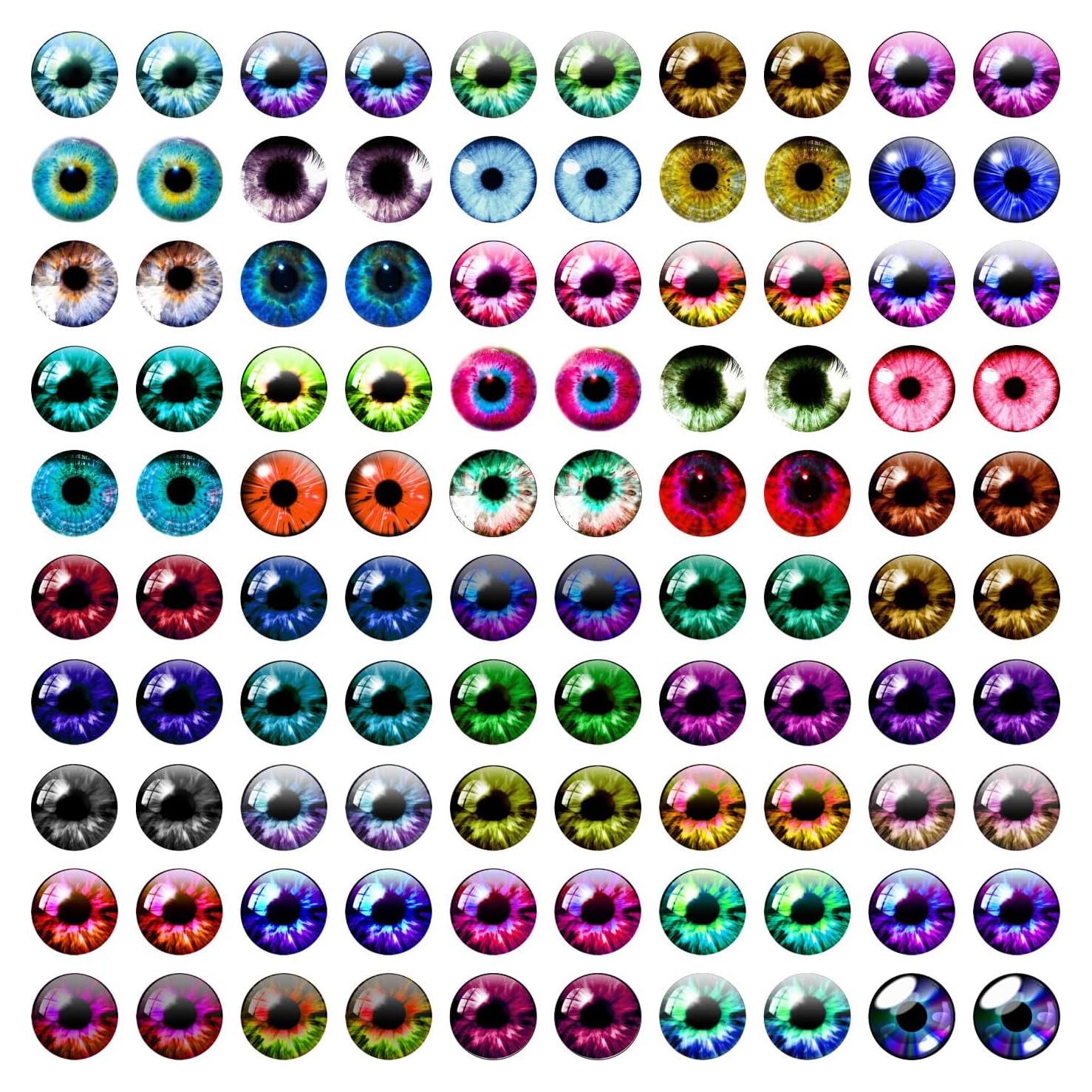 100 Ojos de Vidrio Cabochón 6mm para Manualidades DIY
