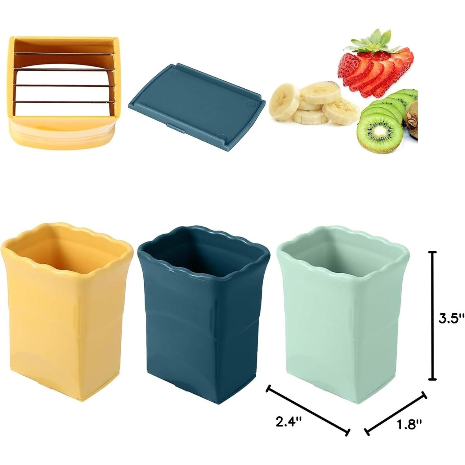 Juego de 3 Cortadores de Frutas XPAPOV - Acero Inoxidable