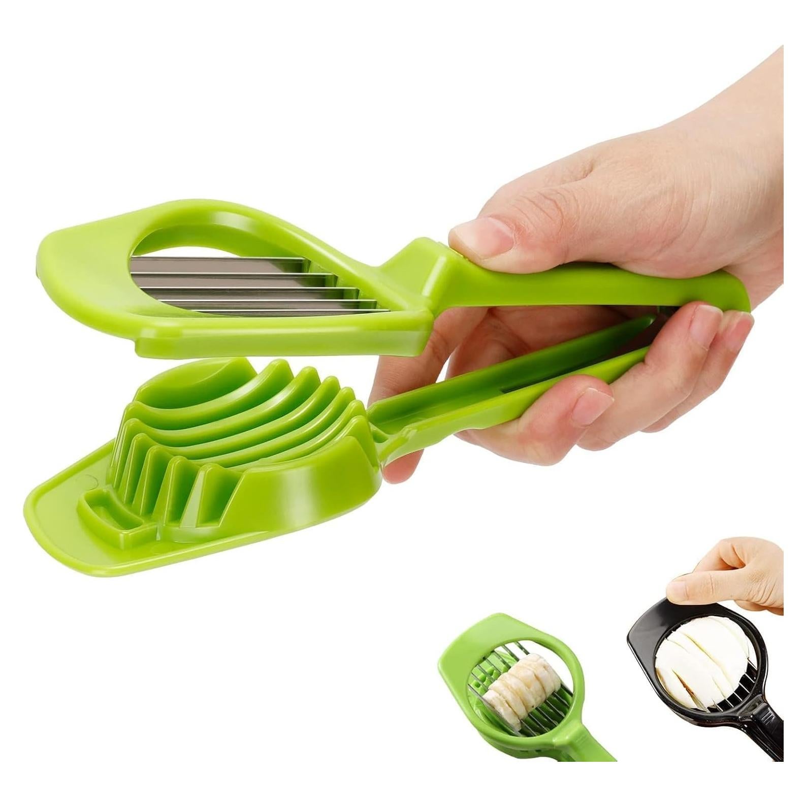 Cortador de Huevos y Frutas Beufee - Acero Inoxidable Verde