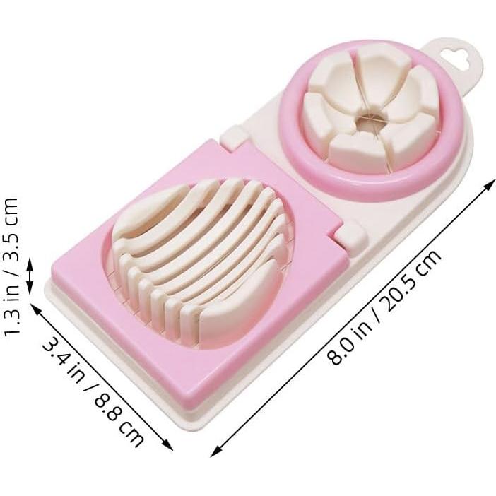 Cortador de Huevos Cocidos PRETYZOOM Acero Inoxidable Rosa