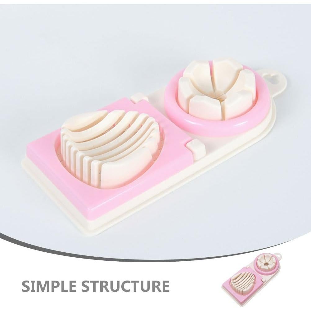 Cortador de Huevos Cocidos PRETYZOOM Acero Inoxidable Rosa