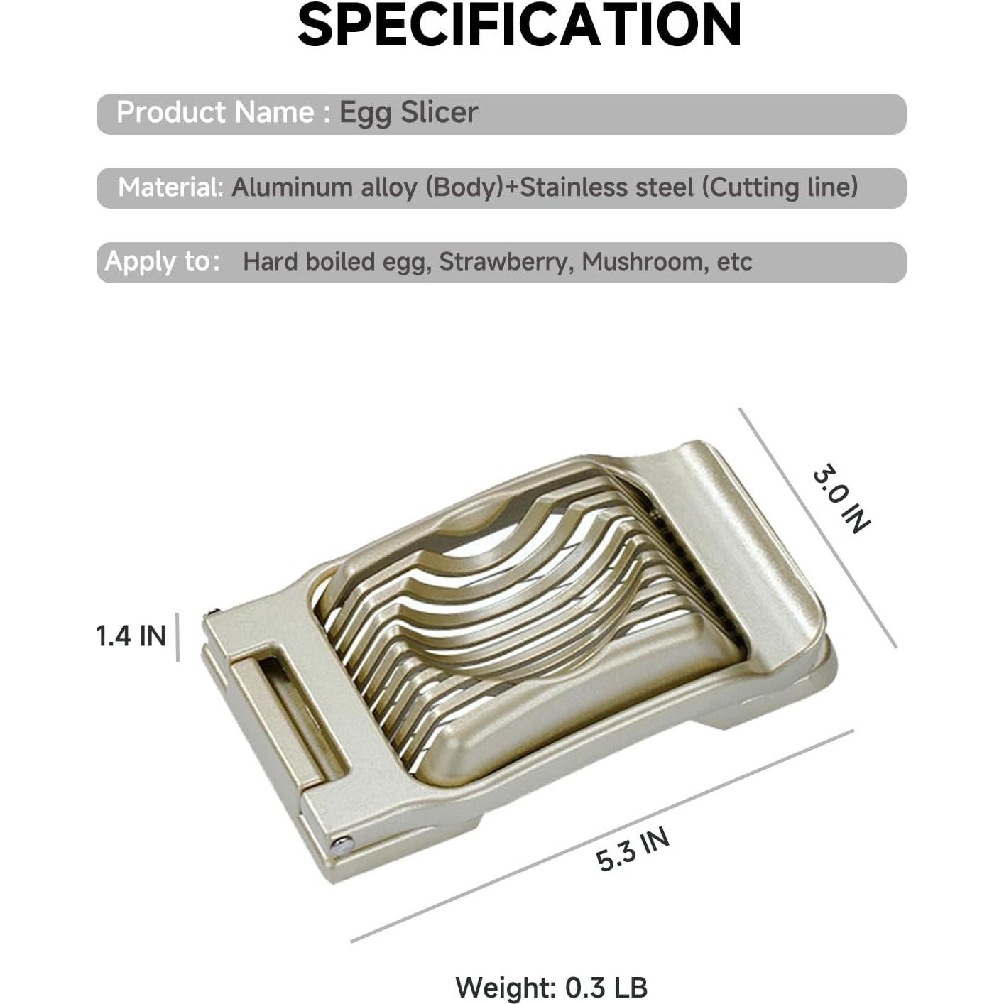 Cortador de Huevos SYXLTSH Metal Dorado 13.5 cm