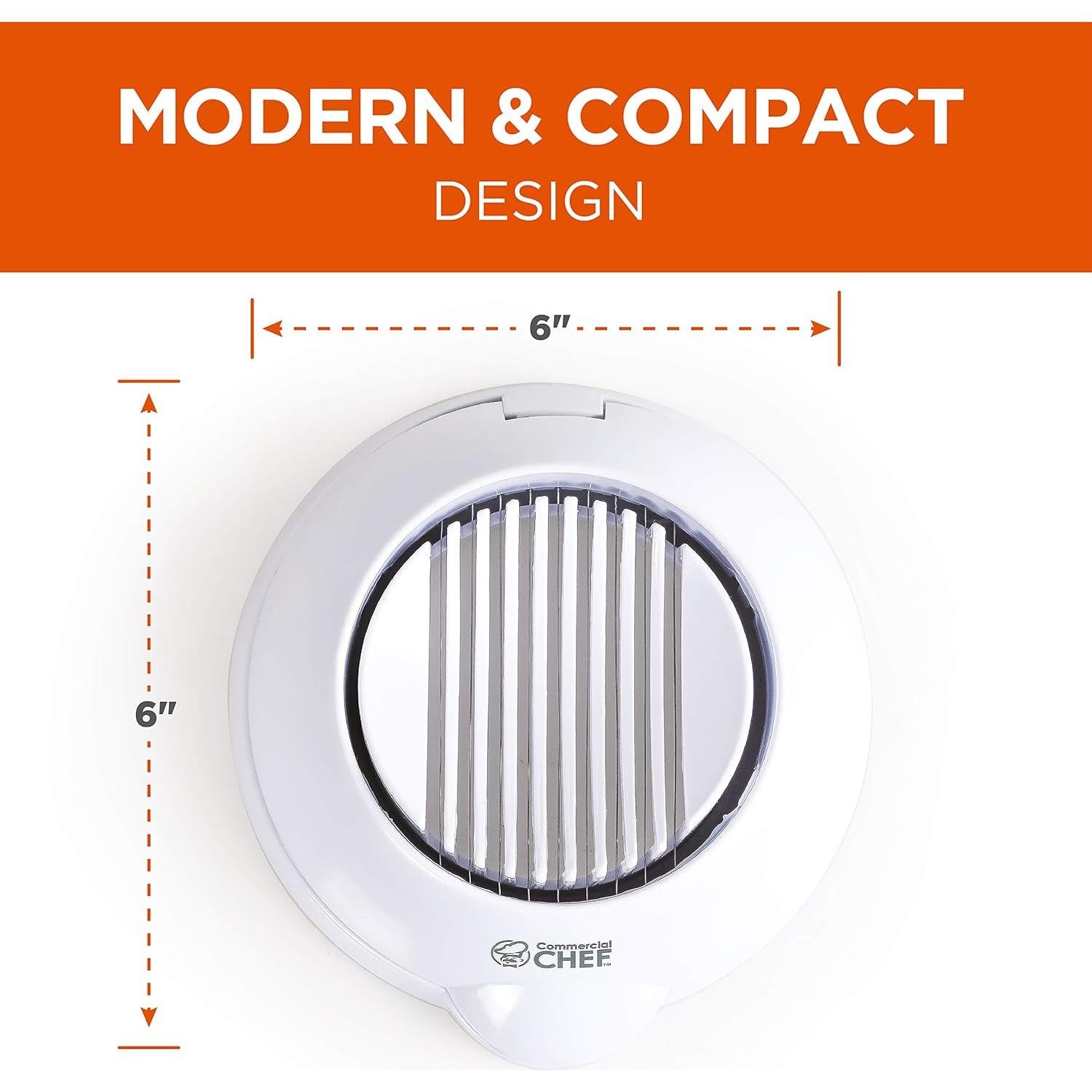 Cortador de Huevos Commercial Chef Blanco Multifuncional