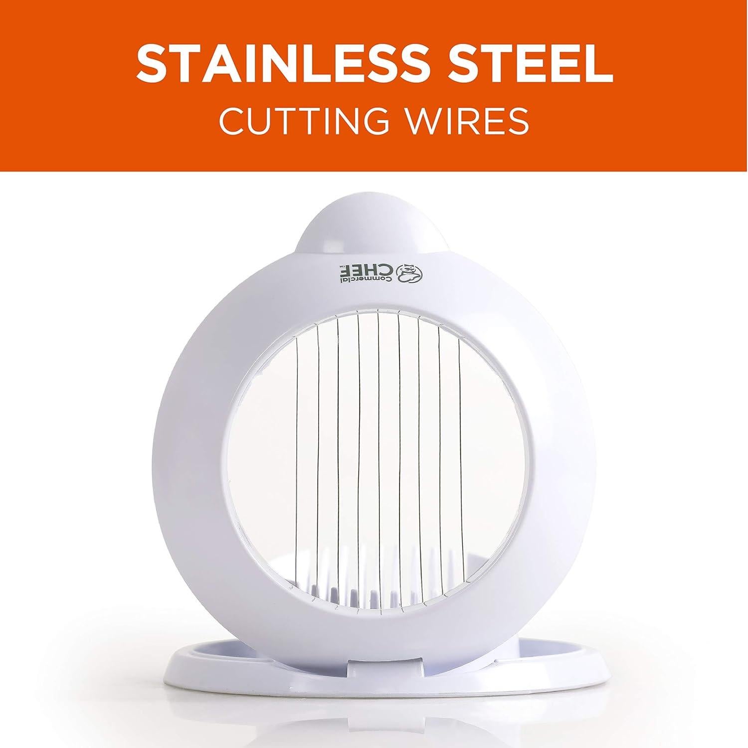 Cortador de Huevos Commercial Chef Blanco Multifuncional