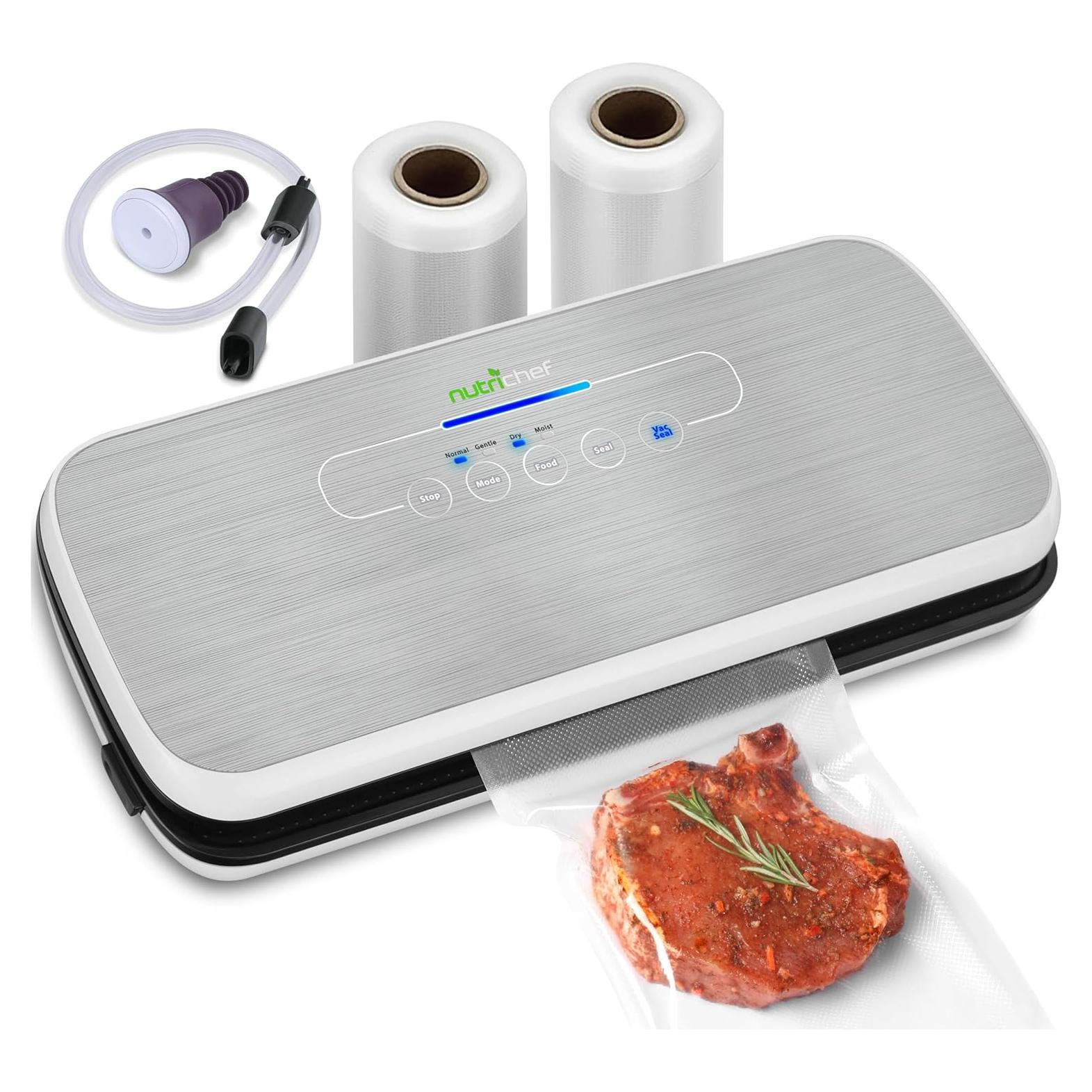 Selladora al Vacío NutriChef PKVS18SL - Automática, Plata