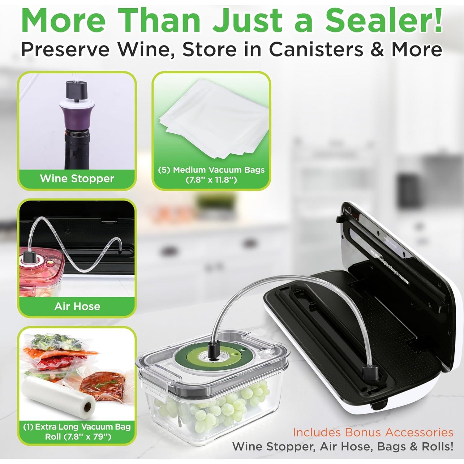 Selladora al Vacío NutriChef PKVS18SL - Automática, Plata