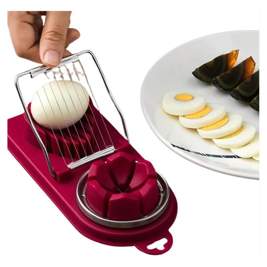 Cortador de Huevos Duros Genérico de Acero Inoxidable 2 Modos